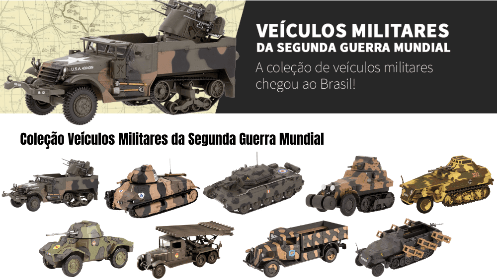 coleção veículos militares da segunda guerra mundial 1:43 Salvat Brasil
