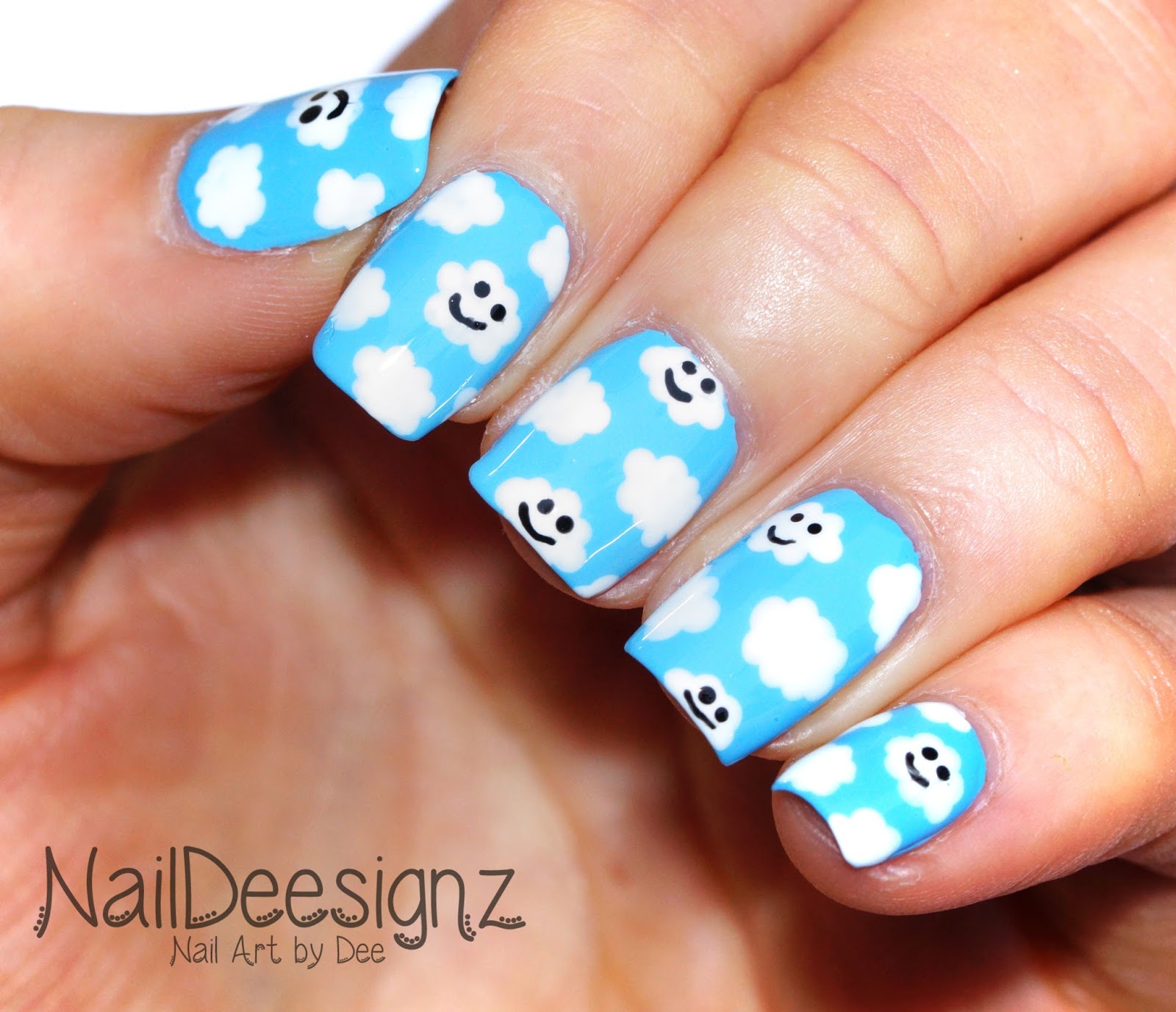 NailDeesignz Happy Clouds Nail Art