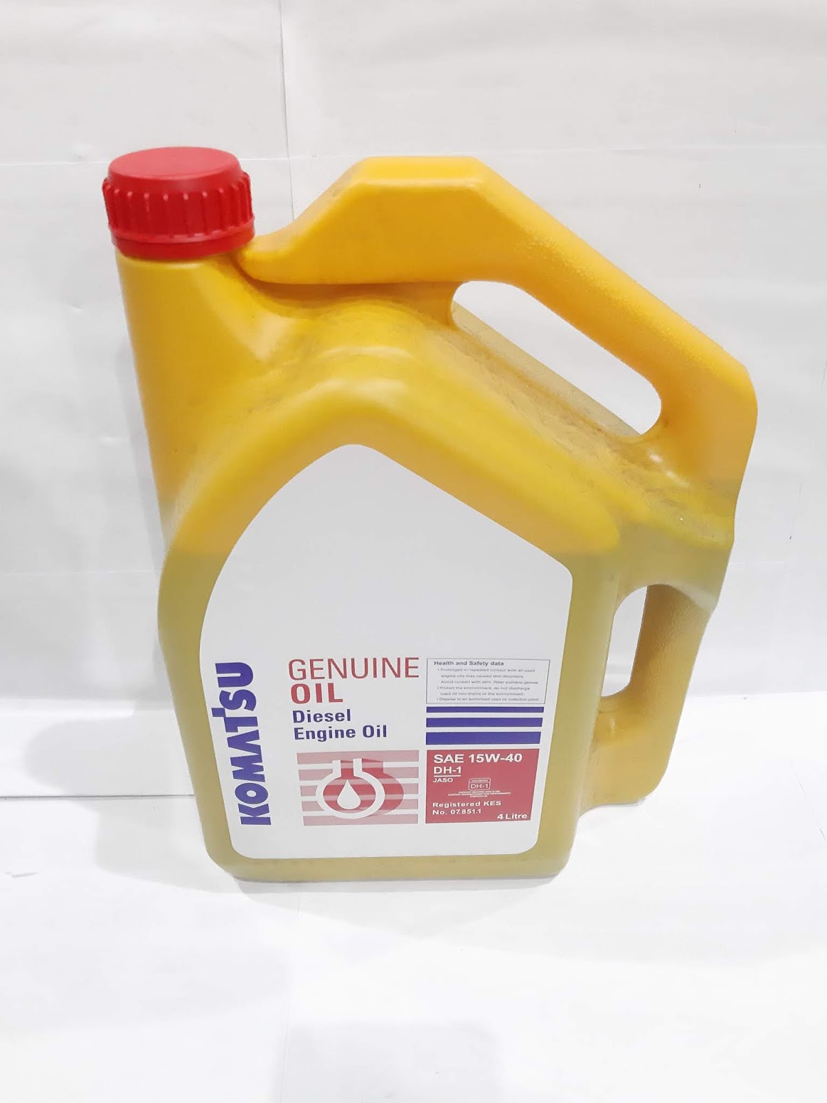 15W40DH1/B4 "KGO 15W40 BOTTLE ENGINE OIL" Komatsu Genuine Parts