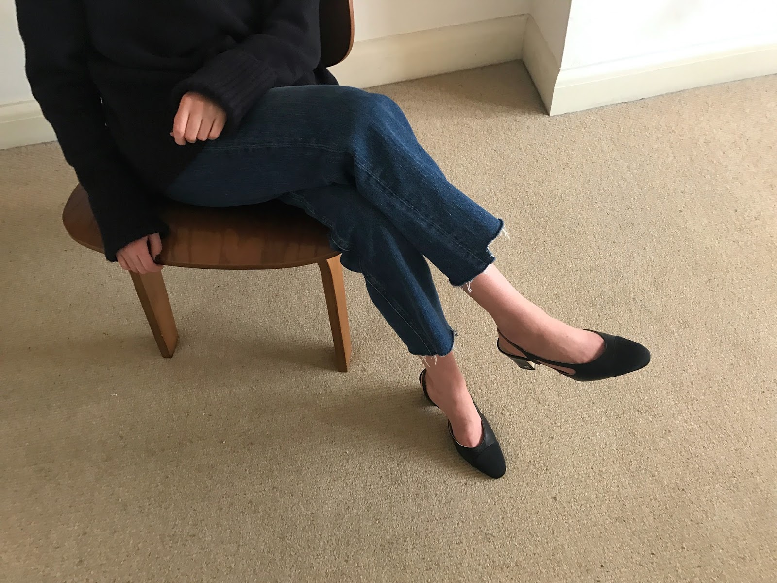 chanel flat slingbacks