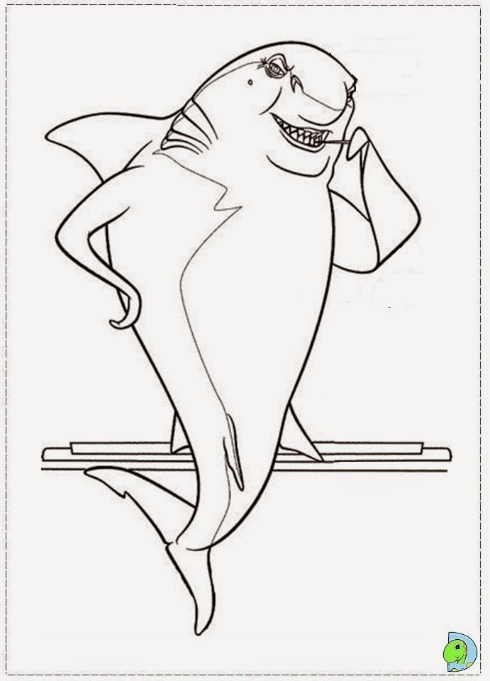 disney shark tale coloring pages - photo #46