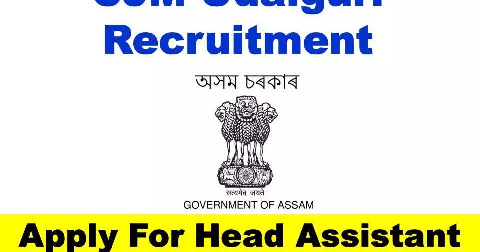 CJM Udalguri Recruitment 2020 Apply For Head Assistant