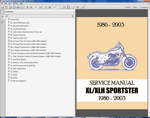 Harley Davidson Sportster Repair Service Manual: HARLEY DAVIDSON XL XLH