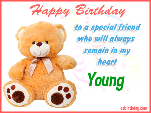 Young Happy birthday friend Young Happy birthday friend