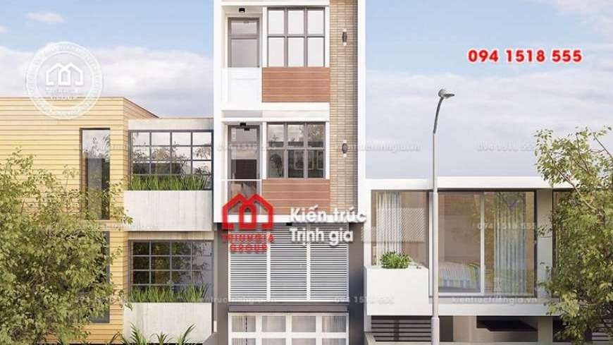Bản vẽ mẫu thiết kế nhà phố mặt tiền 4m kết hợp kinh doanh - Mã số NP1333 - Ảnh 4