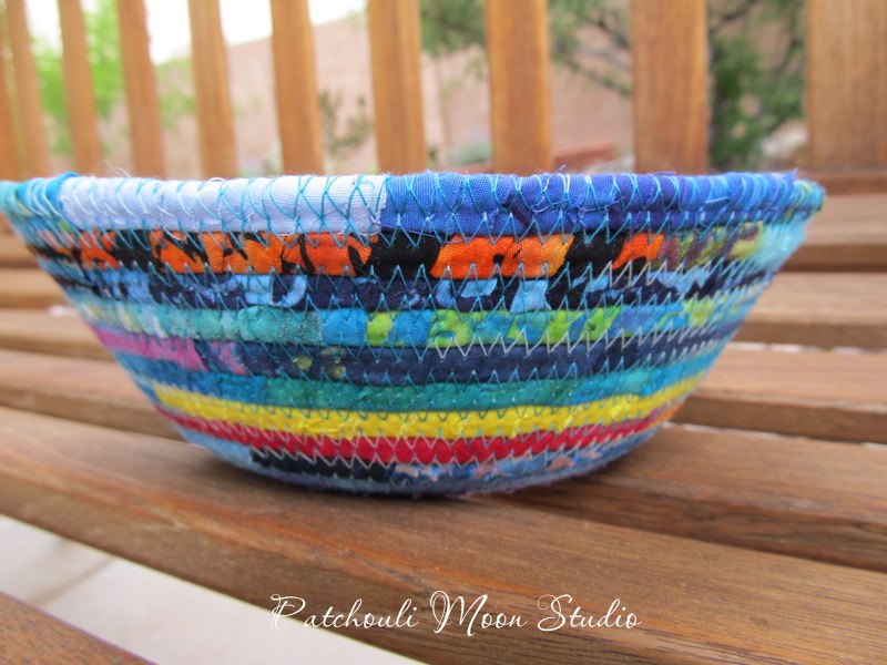 Patchouli Moon Studio Four Fabric Wrapped Rope Bowls