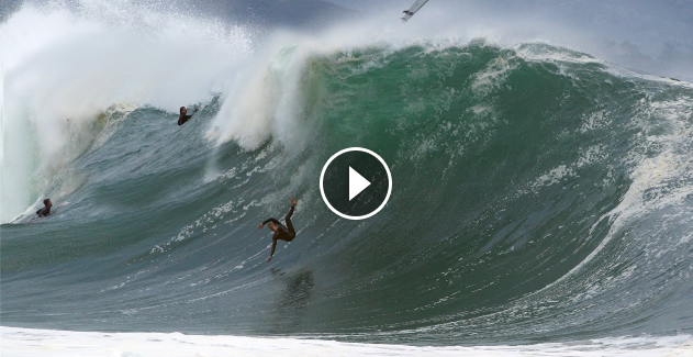 Insane WEDGE SURFING carnage and wipeouts