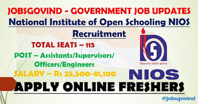 NIOS Recruitment 2021