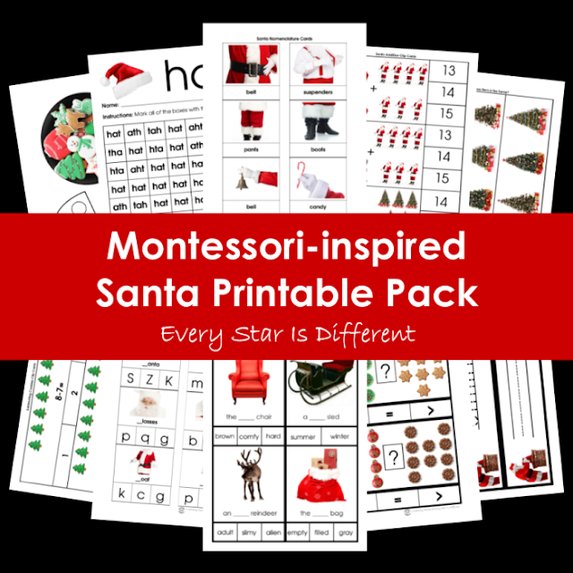 Montessori-inspired Santa Printable Pack