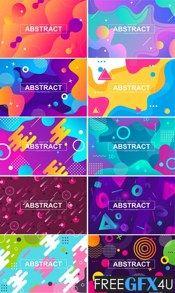 Geometric And Liquid abstract Vector background