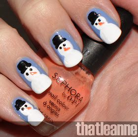 thatleanne: Snowman Nail Art How To!