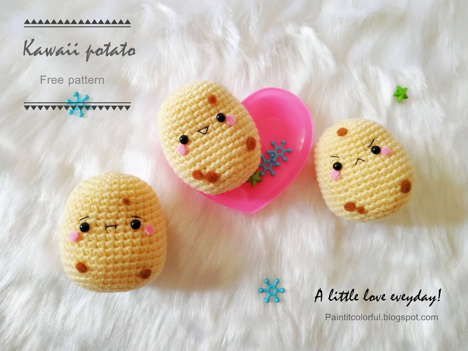 Potato Plushies Crochet Doll Pattern Crochet Food Pattern Amigurumi Pattern  PDF Instant Download. 