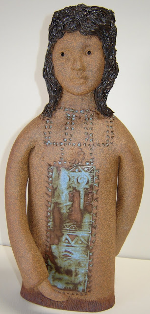 2 Headed Indian Girl Candlestick