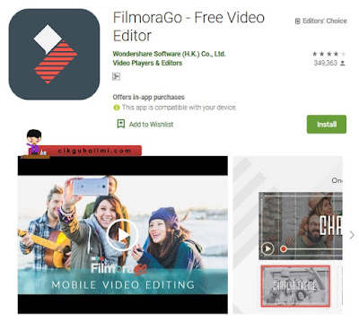 FilmoraGo juga menawarkan efek video sedia ada yang lawa