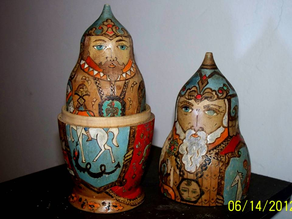 Antique Matryoshka - 2pcs, signed