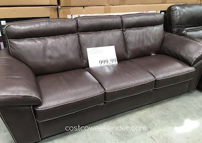 Lounge around or take a nap on the Natuzzi Group Leather Sofa