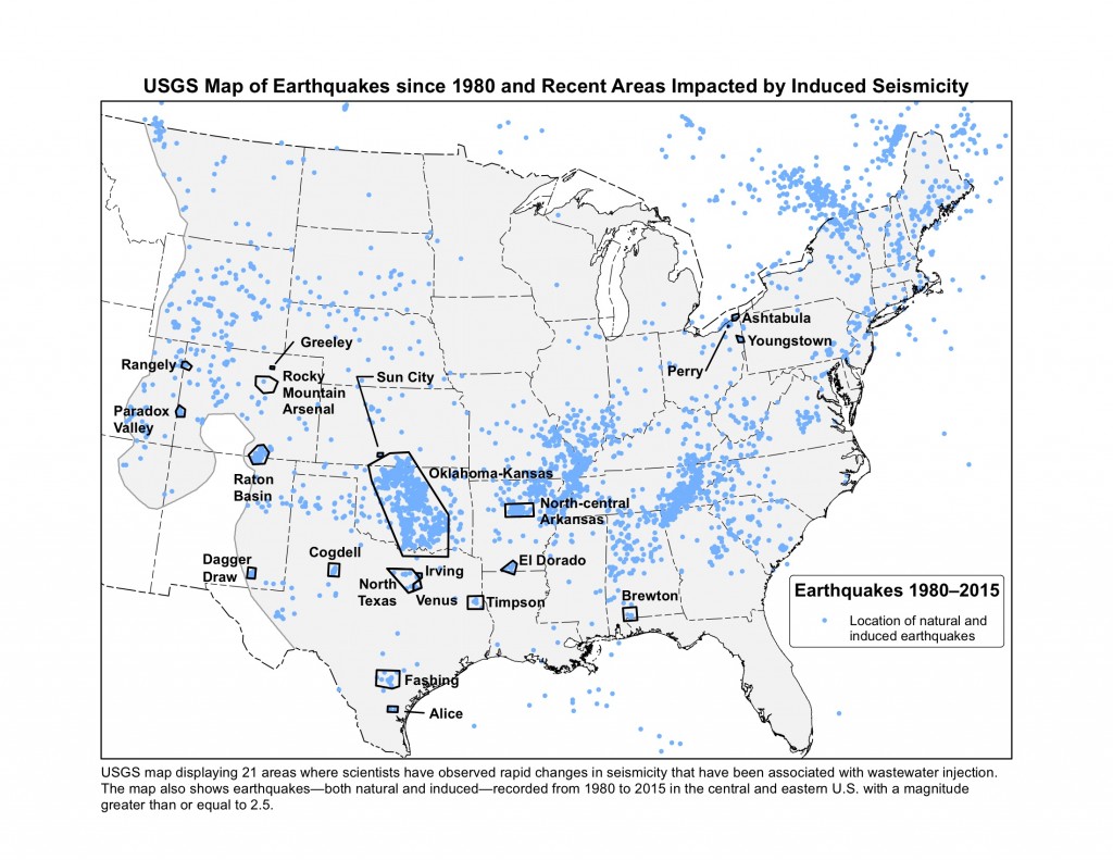 USGS Earthquake Forecast Maps Now Include HumanInduced Earthquakes