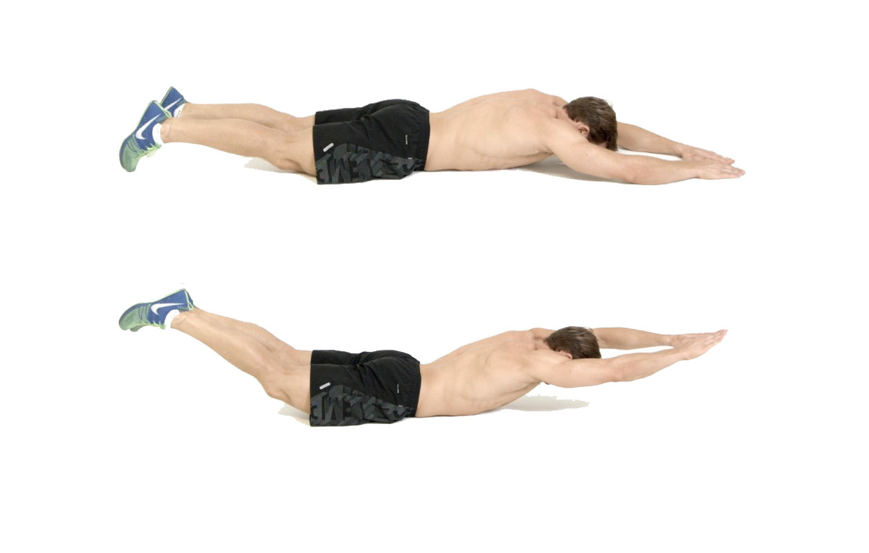 Упражнения на спину лежа на животе. Лодочка упражнение. Упражнение Супермен для спины. Упражнения для мышц спины лодочка. Лодочка упражнение мужчина.