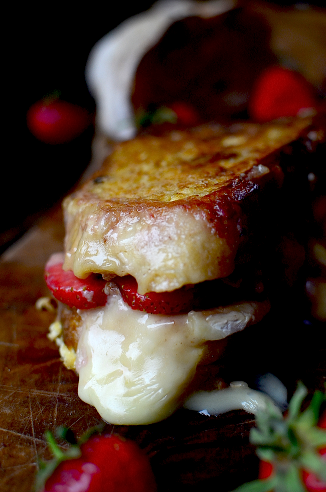 Yammie's Noshery Strawberry Brie Stuffed French Toast with Nutella