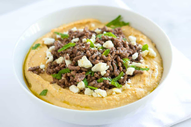 Spiced-Ground-Beef-and-Hummus-Recipe