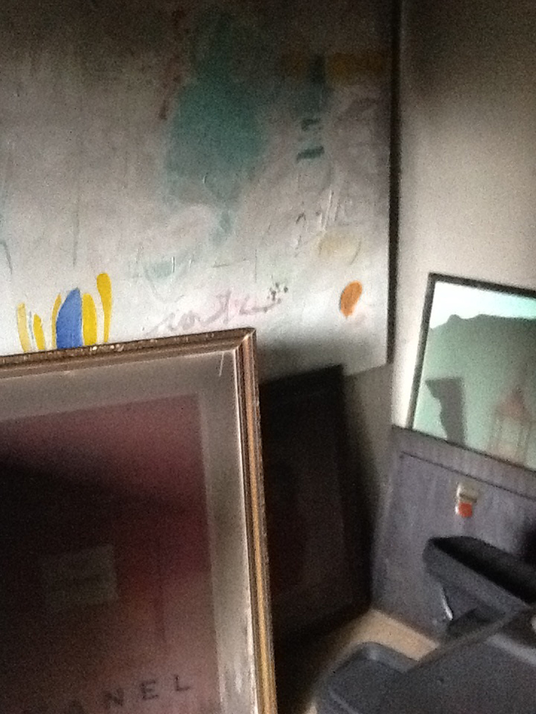 Art Restoration San Francisco Fire damaged painting. Art Conservation