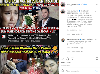 su HOAX Igun Meninggal, Singgung Media Untuk Cari Uang Yang Halal