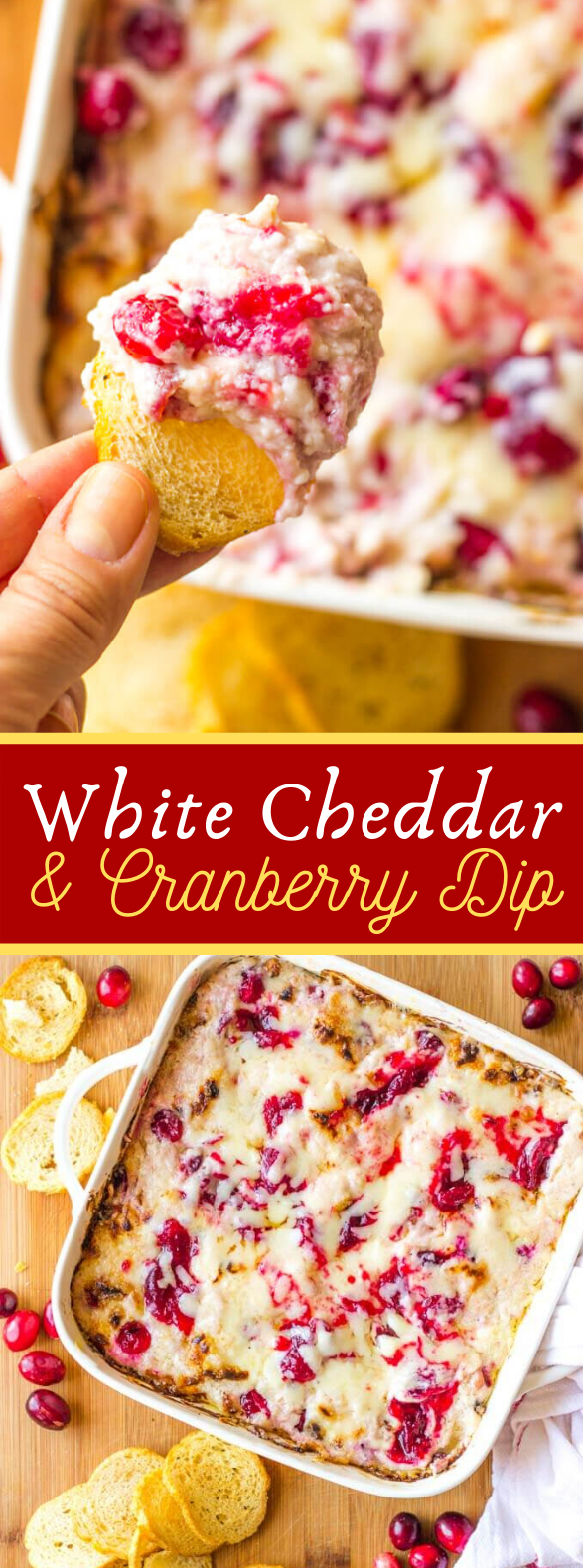 WHITE CHEDDAR AND CRANBERRY DIP #appetizers #homemade