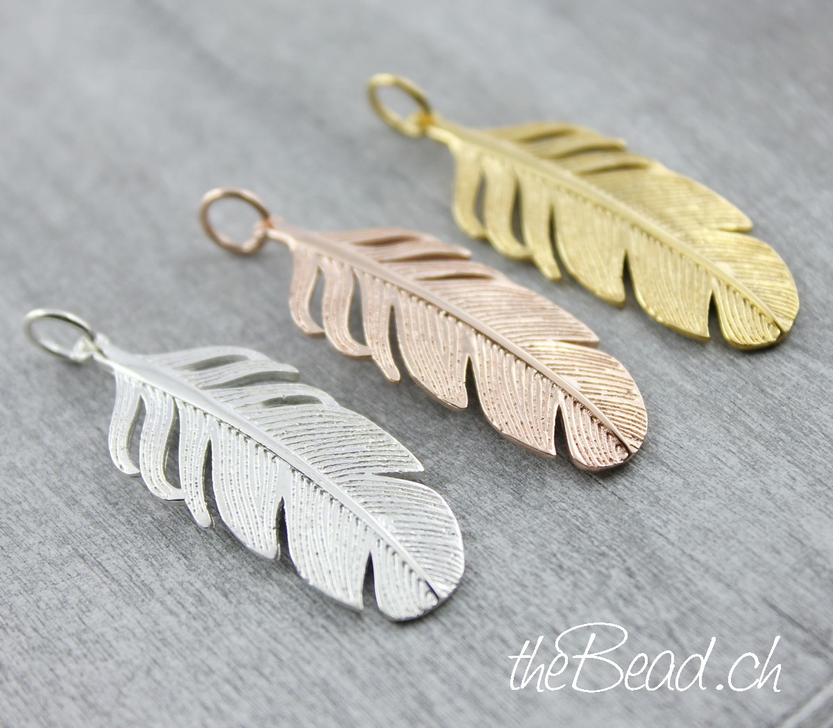 PH PandaHall Feder Anhänger - 925 Sterling Silber Charm Für Halskette & Armband