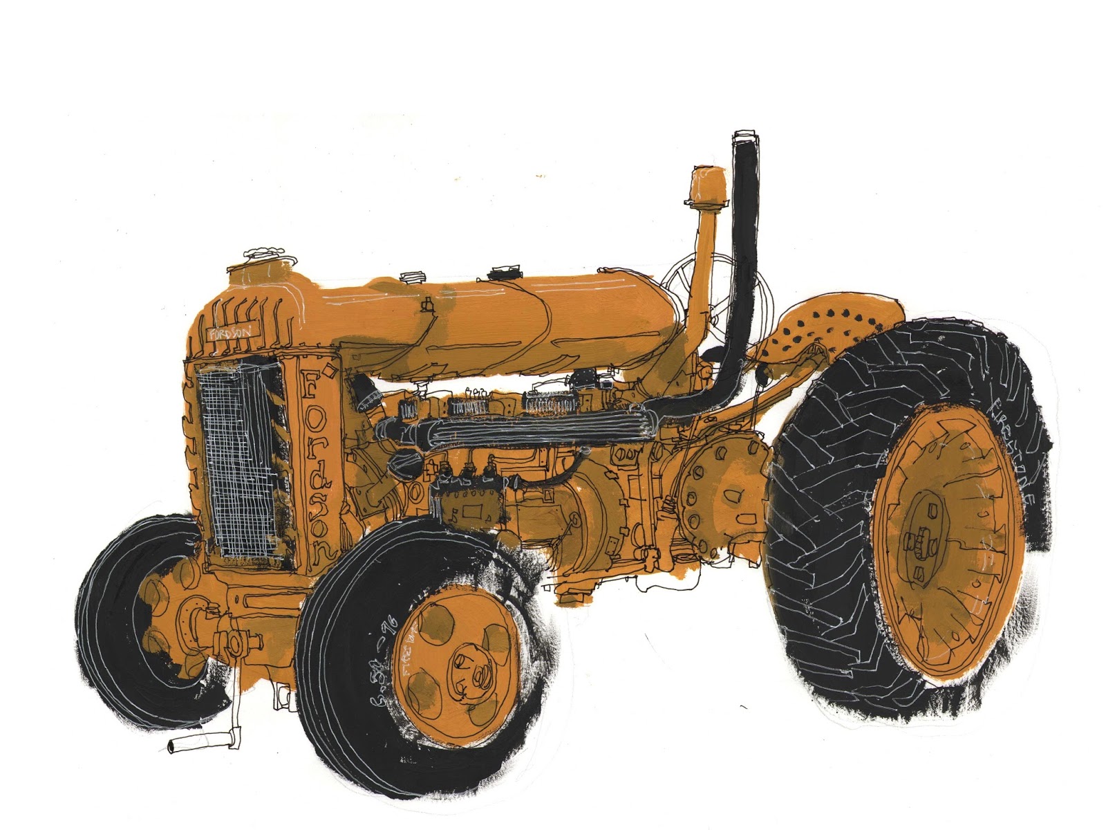 my love with tractors Urban Sketchers