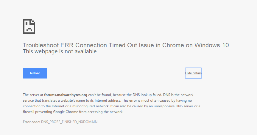 How To Troubleshoot Err Connection Timed Out Issue In Chrome On Windows 10