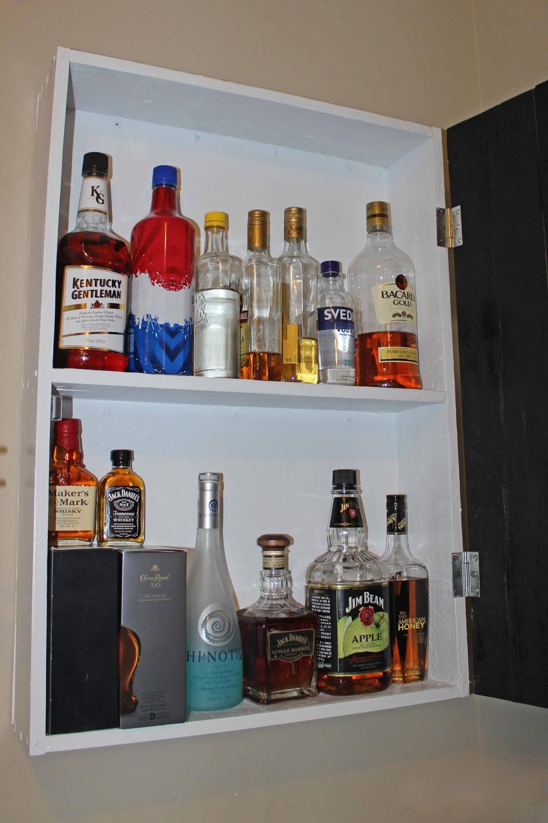 Rustic Hanging Liquor Cabinet Tutorial