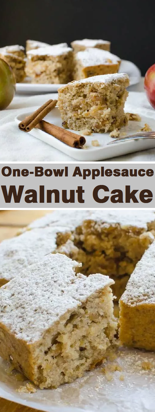 OneBowl Applesauce Walnut Cake life love and desserts
