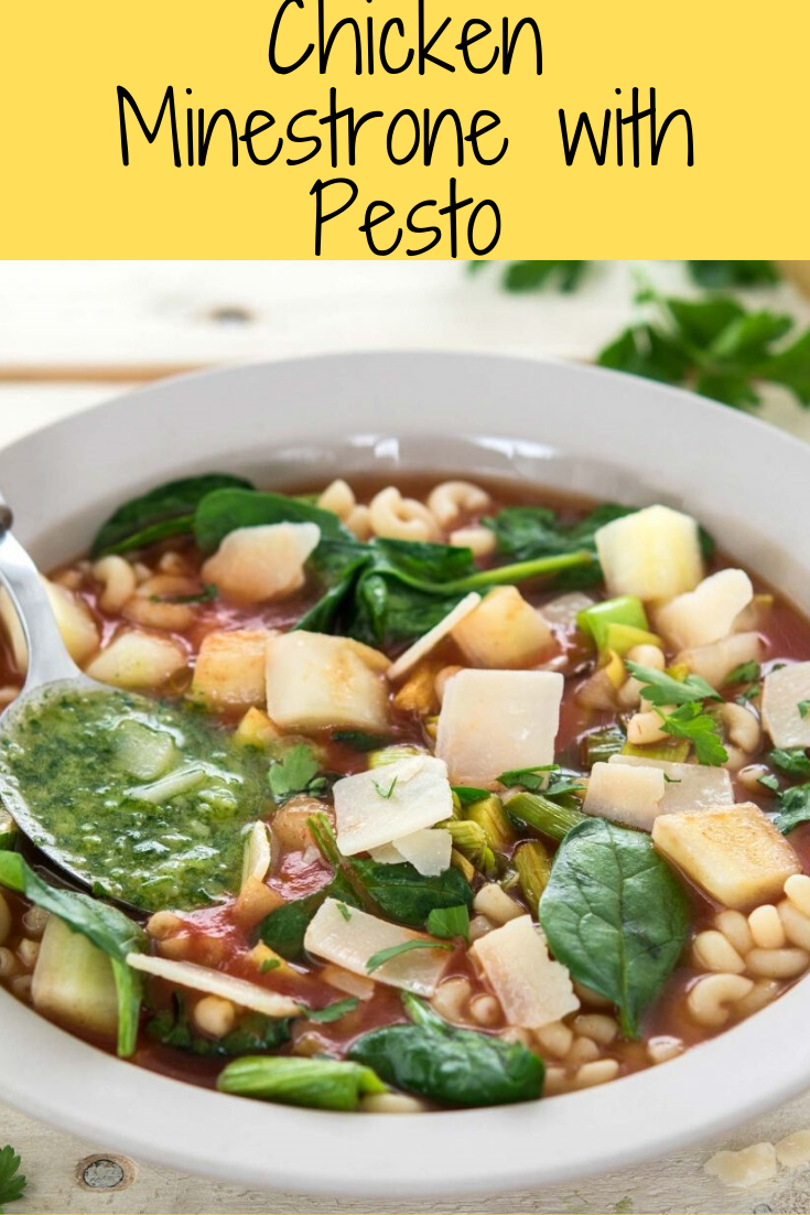 Chicken Minestrone with Pesto