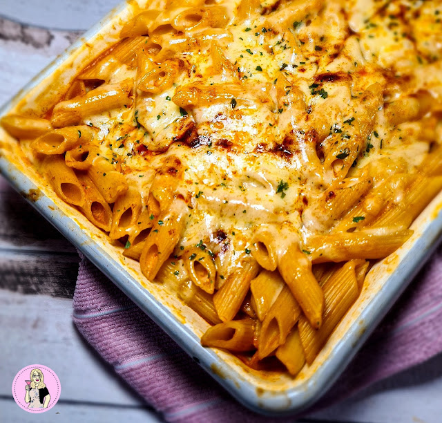 Roasted Red Pepper & Tomato Pasta Bake Low Calorie Slimming Friendly