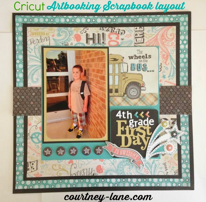 Courtney Lane Designs Cricut Artbooking First Day of 4th grade