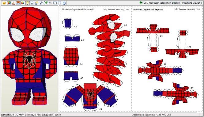 paper toy spiderman