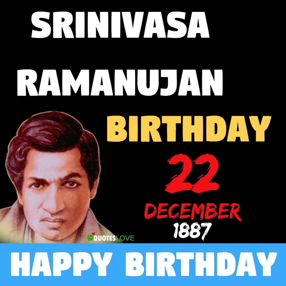 Srinivasa Ramanujan Birthday Image - National Mathematics Day