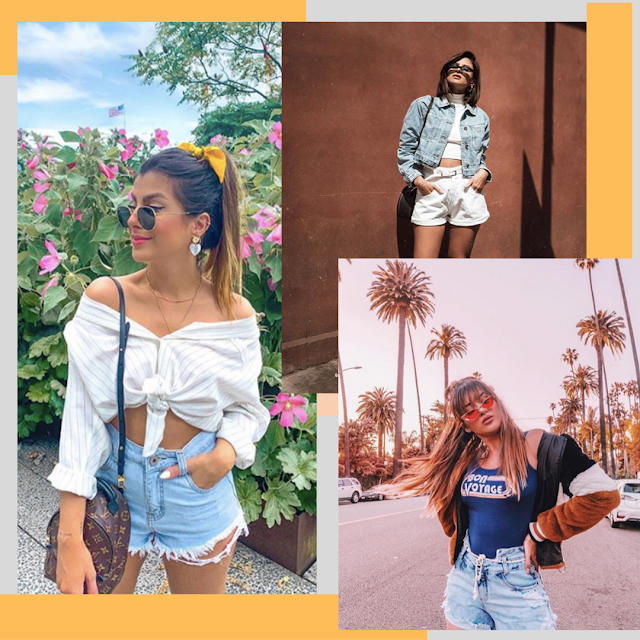 Looks das blogueiras com shorts jeans Looks com shorts blogueira famosa