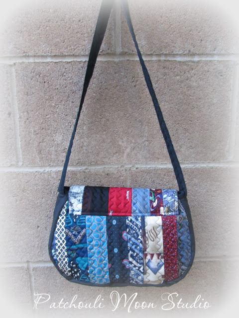 Patchouli Moon Studio~Mini Saddle Bag made from neckties