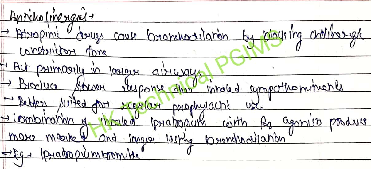 Download Notes Antiasthmatic Drugs and their Classification