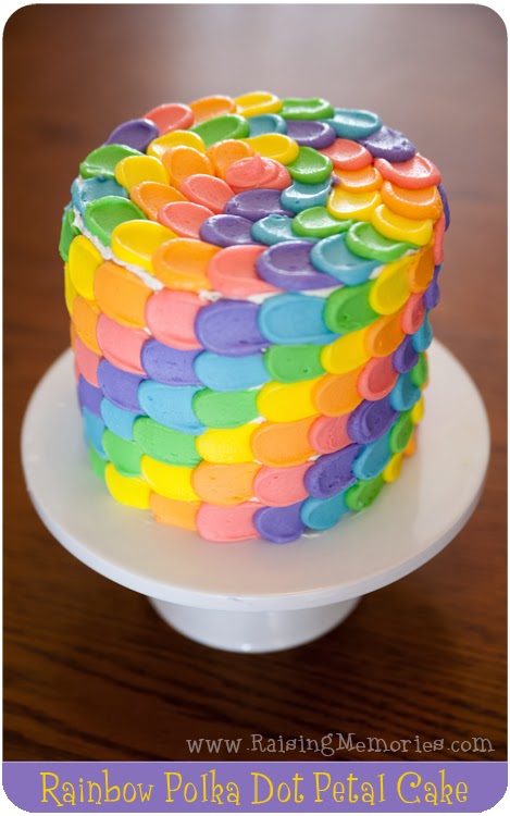 Rainbow Petal Cake