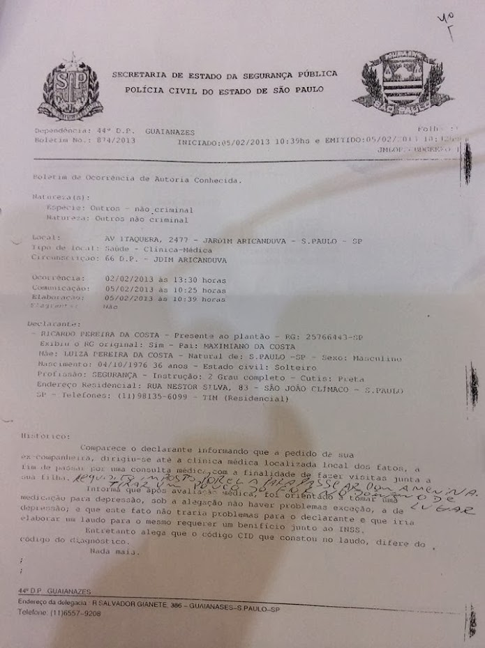 FALSIFICAÇAO DE DOCUMENTO.