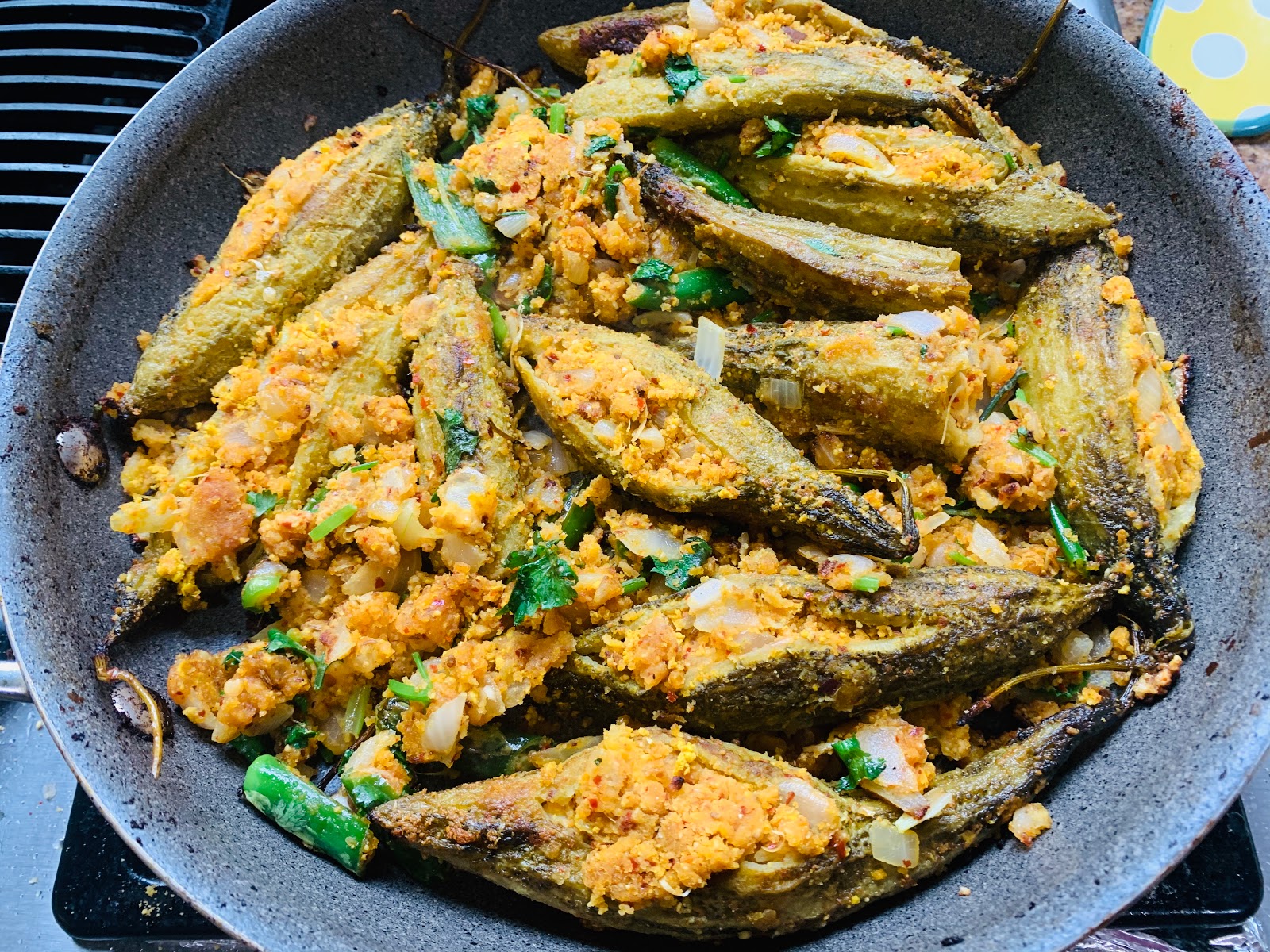 Yum! Yum! Yum! Stuffed Karela Fry (Andhra Style)