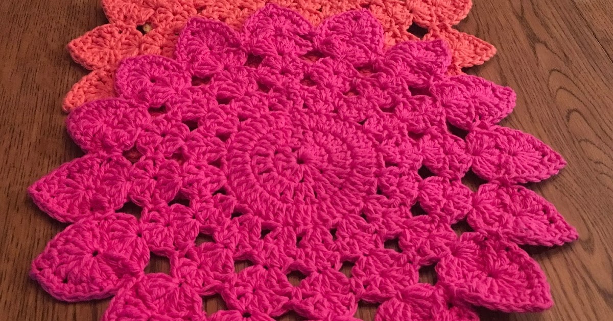 Crochet Flower Placemat Aunt B Creations