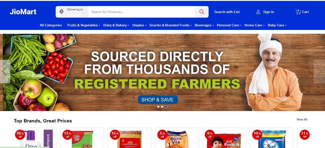 JioMart Online Grocery Service