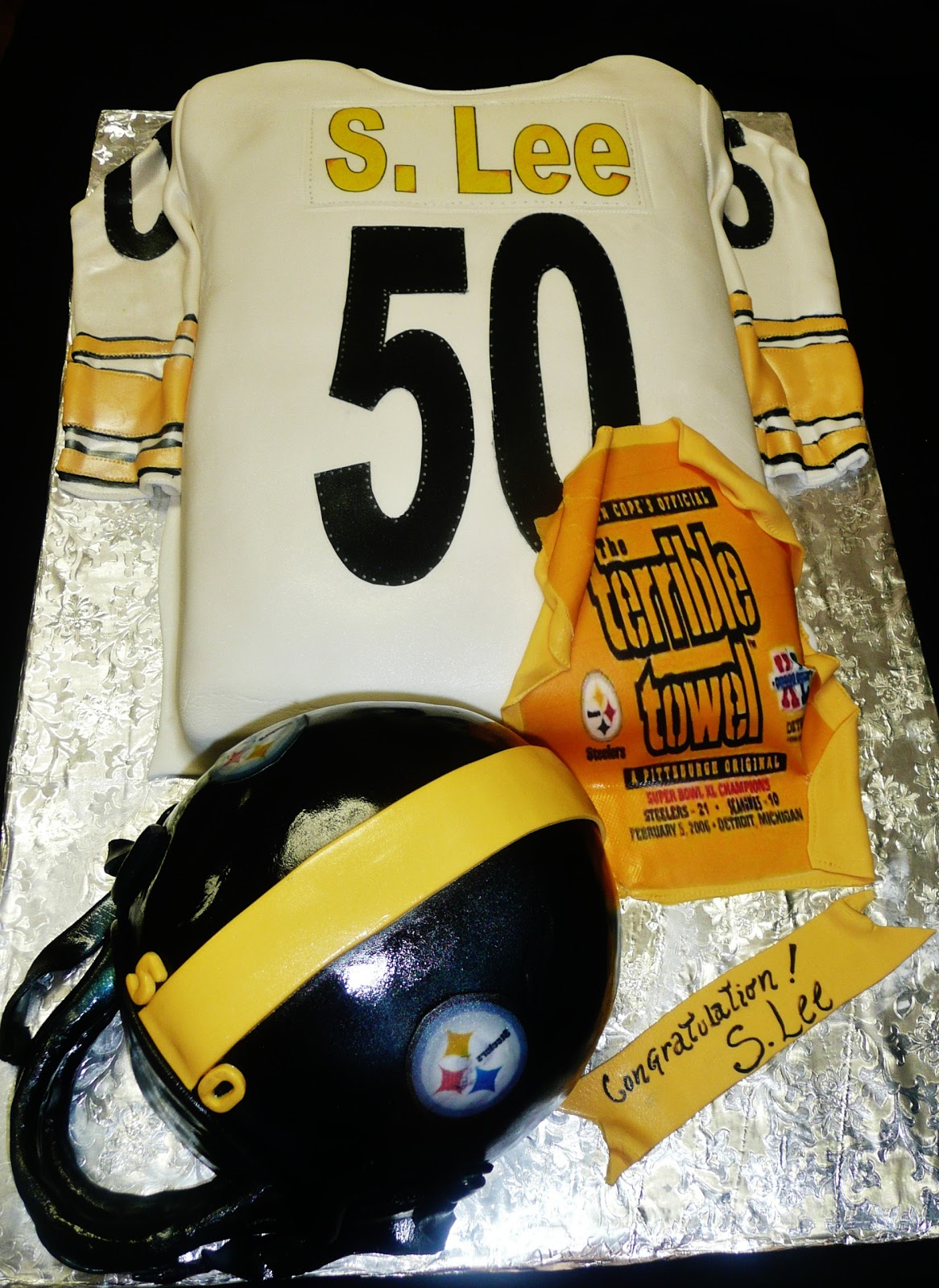 Baking with Roxana's Cakes Steelers Birthday Cake