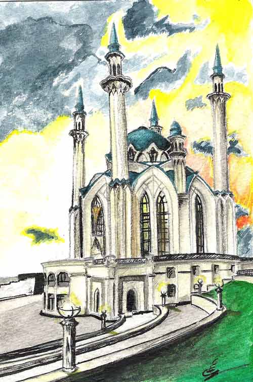 19+ Top Inspirasi Gambar Lukisan Masjid