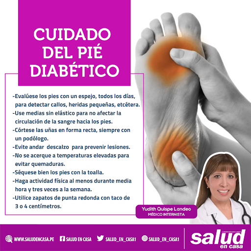 Cuidados del pie diabético en cuarentena Salud en Casa Perú