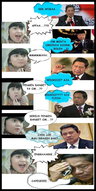 Foto Afika VS SBY | Afika dengan SBY | Foto Lucu Afika