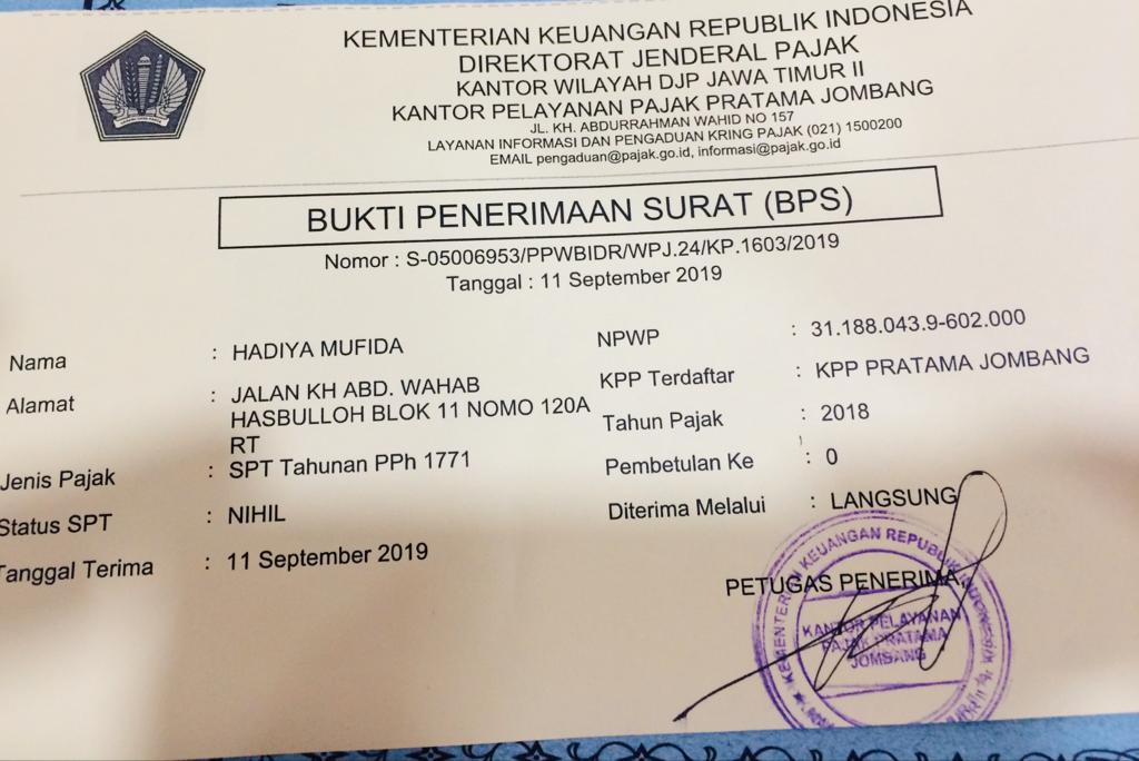 MTs AL ANWAR PERAK Bukti penerima bps